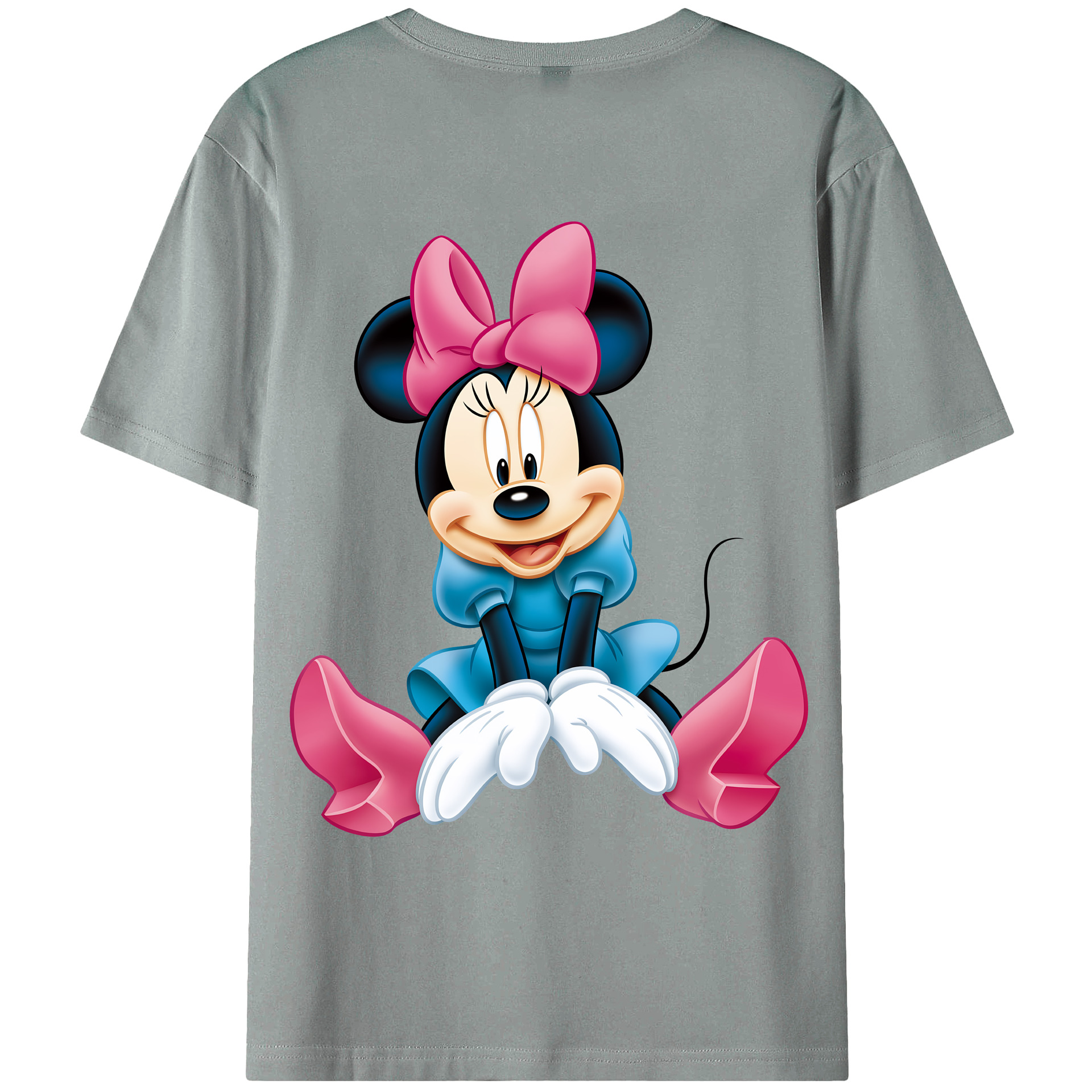 （画像用） ミッキーマウス Mickey Mouse 綿100％ メンズ半袖Tシャツ（バックプリント） 通気性